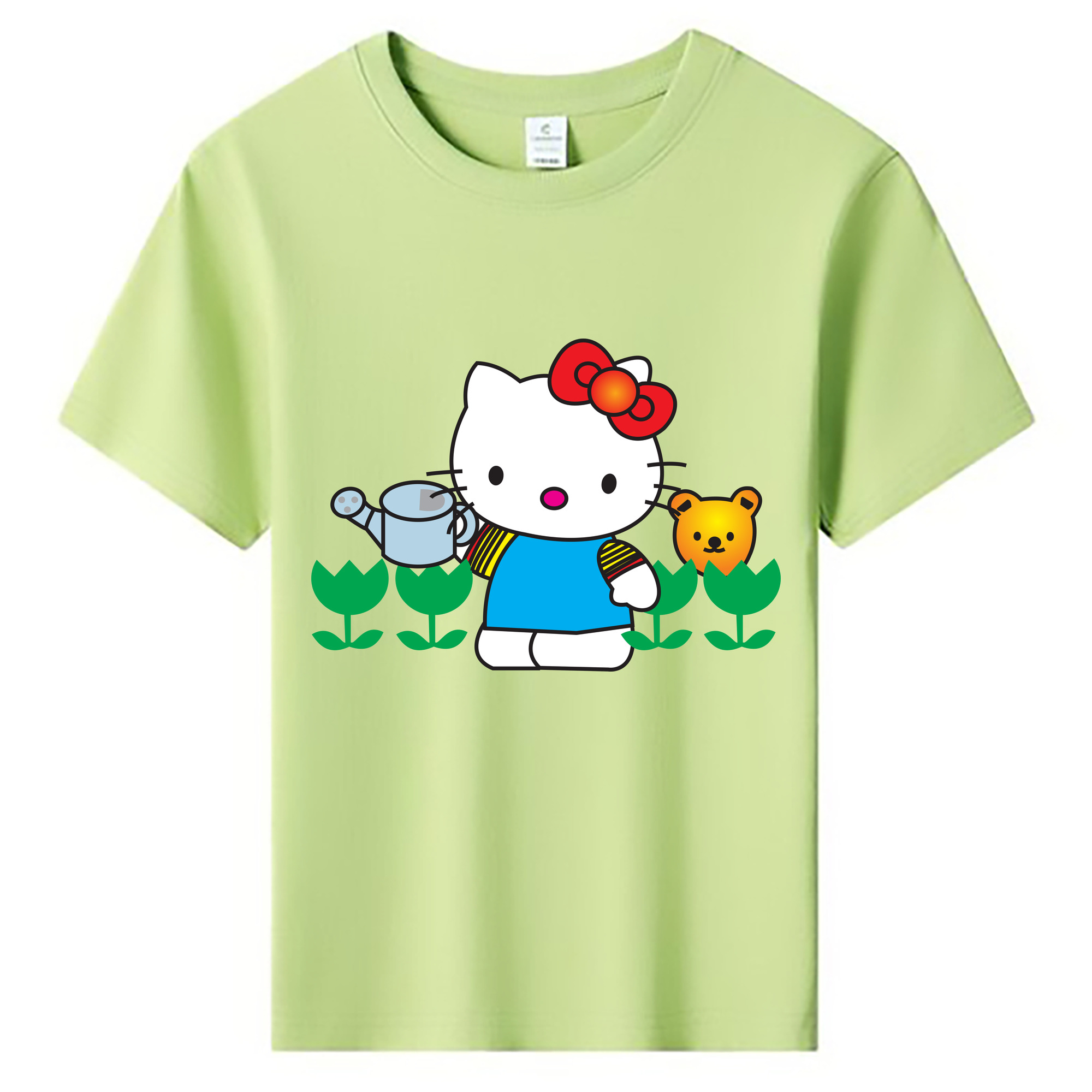 （画像用） Hello Kitty ハローキティ 綿100％キッズTシャツ（フロントプリント）
